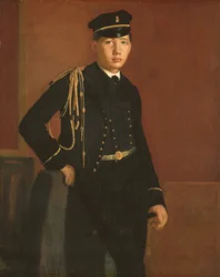 1856-7年、中等兵の制服を着たアキーレ・デ・ガス